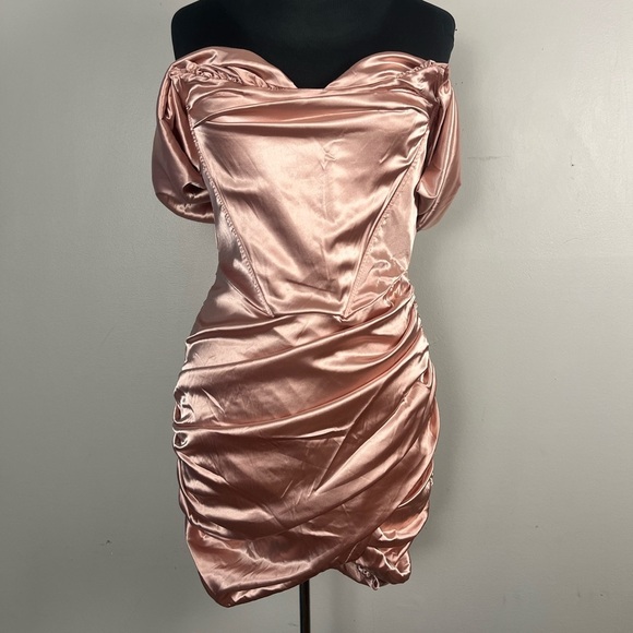 New SuperDown aurora corset mini dress in blush size medium - Picture 3 of 8